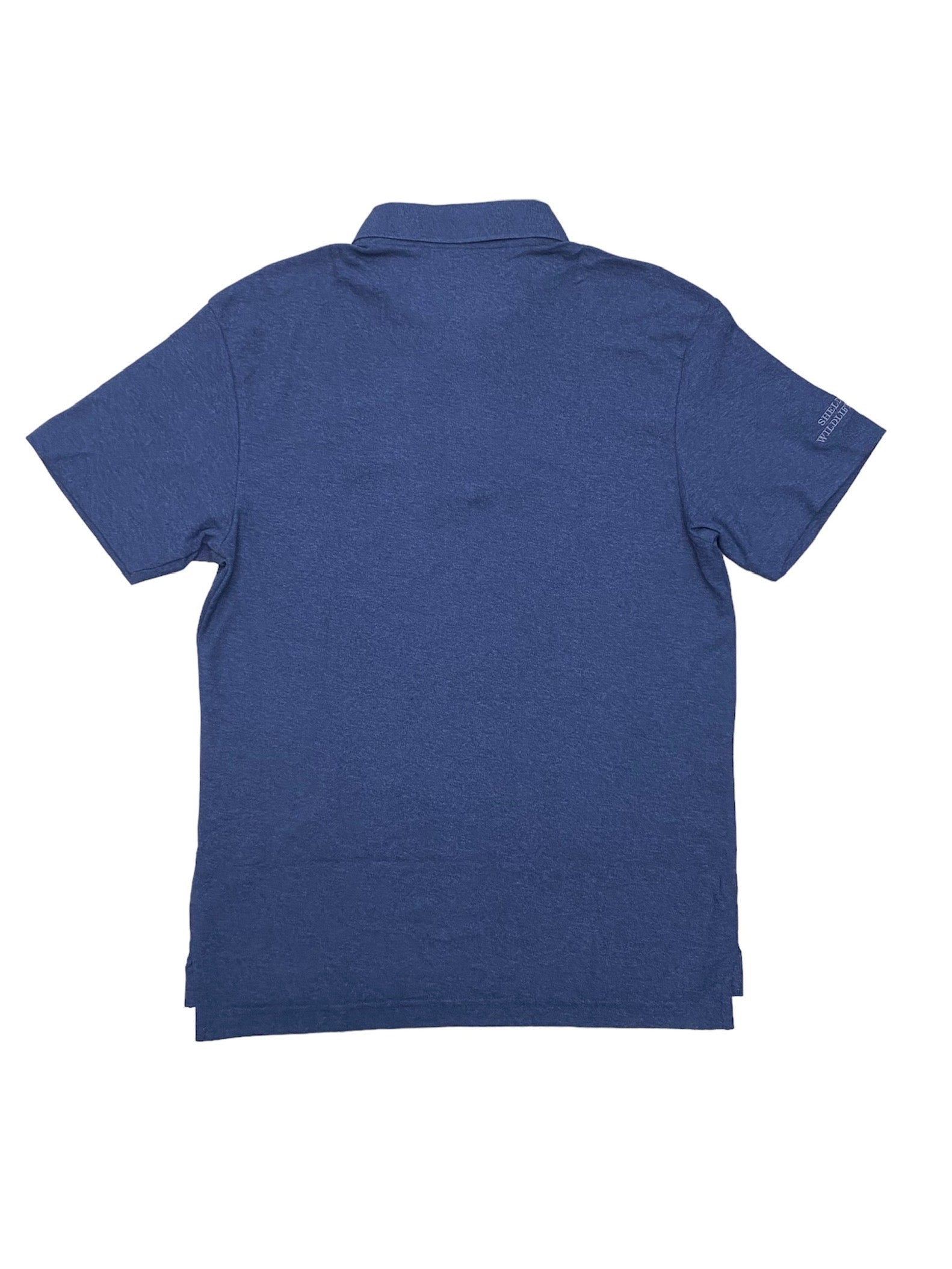 Embroidered Men's Polo Shirt- Blue