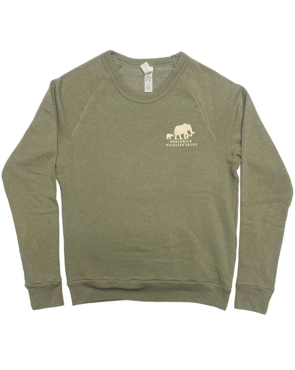 Green Eco Fleece Crewneck Sweatshirt – Sheldrick Wildlife Trust USA