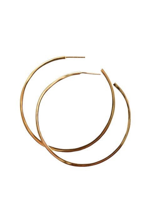 Modern Line Gold Hoops- Made in Kenya