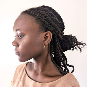 Circle Hoop Stud Earrings- Made in Kenya