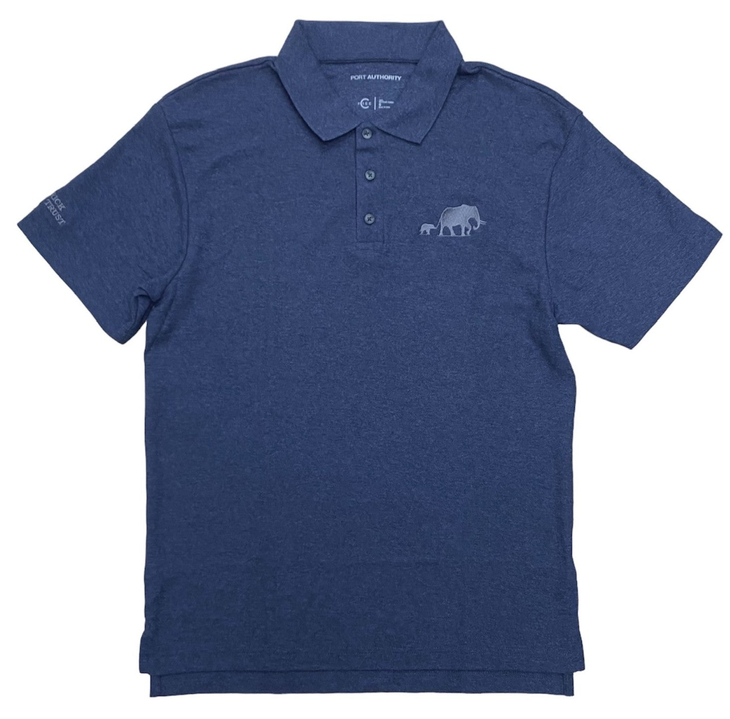 Embroidered Men's Polo Shirt- Blue