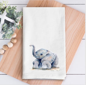 Baby Elephant Tea Towel