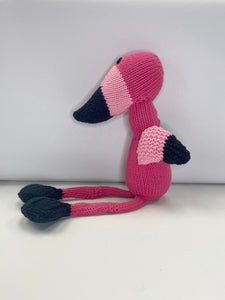 Hand Knitted Flamingo