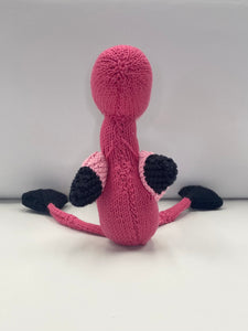 Hand Knitted Flamingo