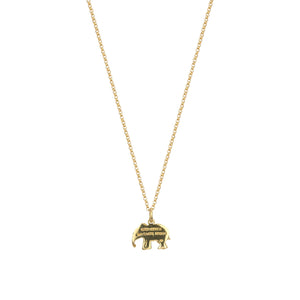 Gold Plated Elephant Charm Necklace