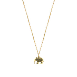 Gold Plated Elephant Charm Necklace