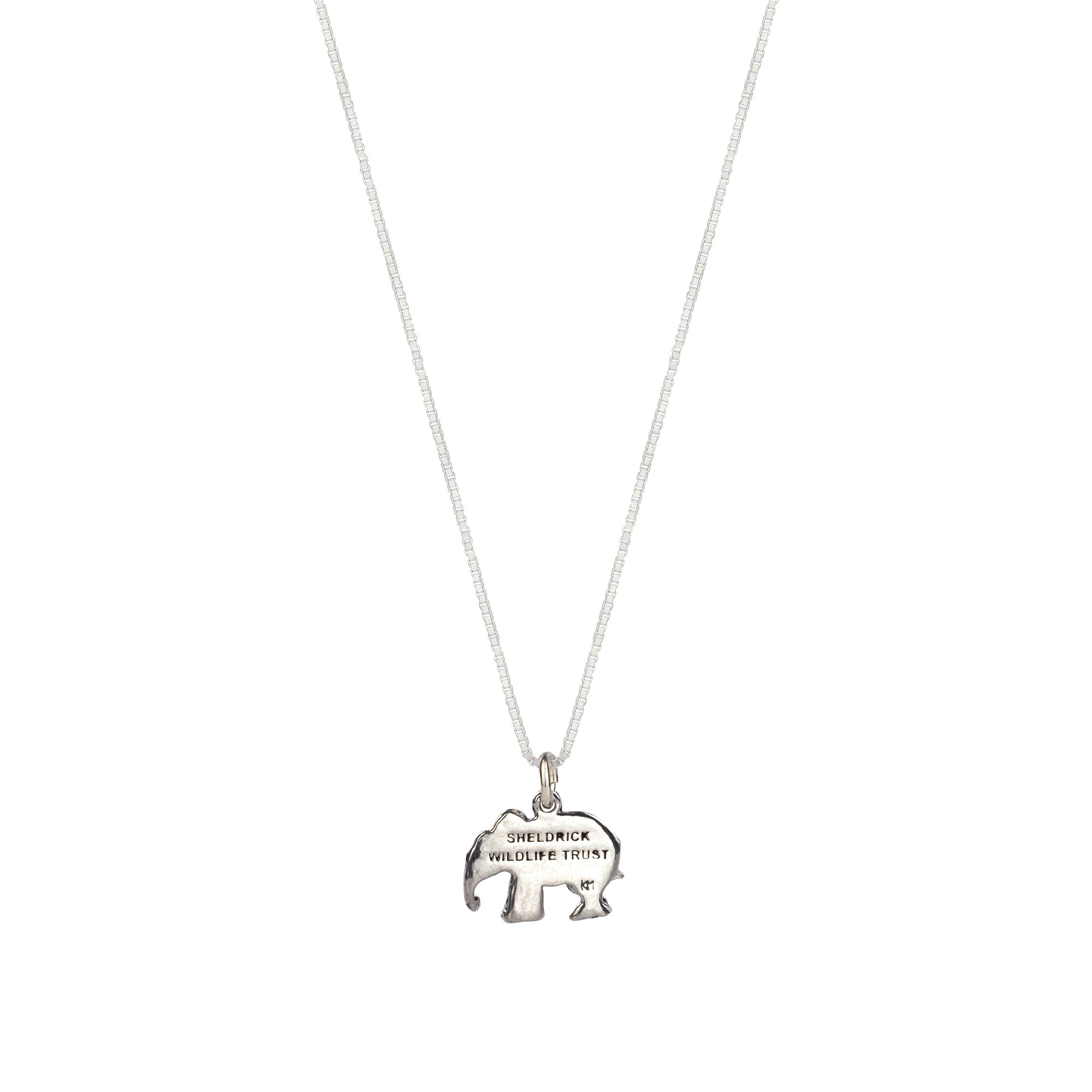 Sterling Silver Elephant Charm Necklace