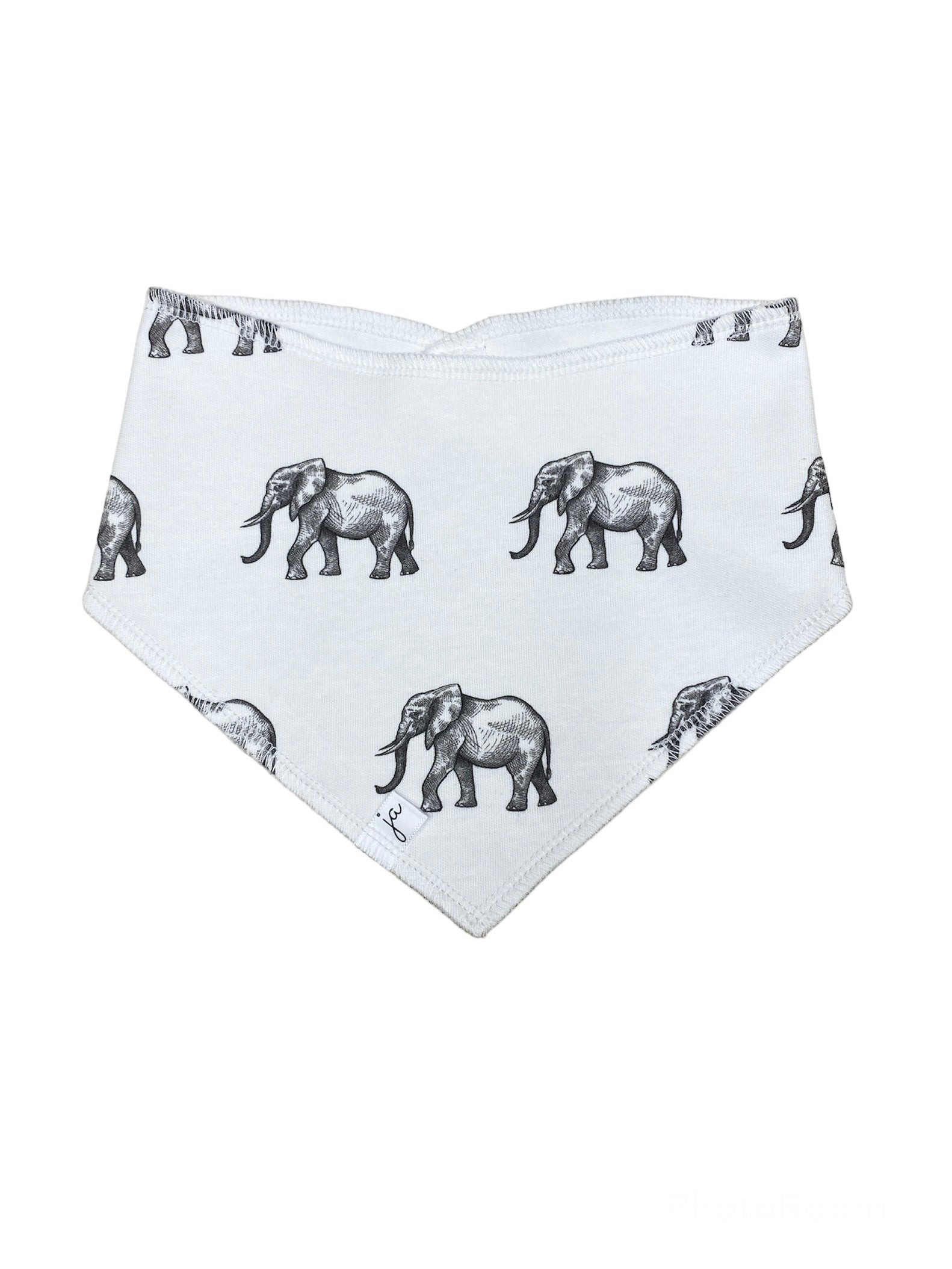 Elephant Print Baby Bib