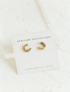 Twisted Demi Brass Earrings - Made in Kenya