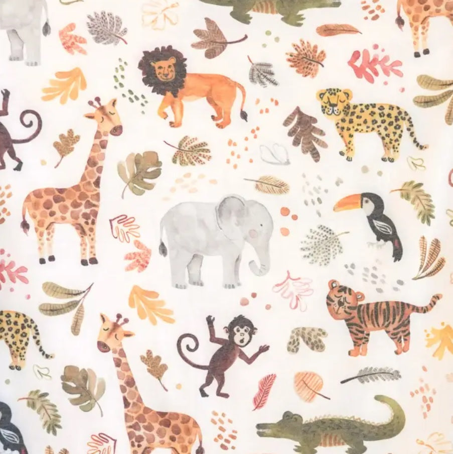 Wild Safari- Stretchy Knit Swaddle Blanket